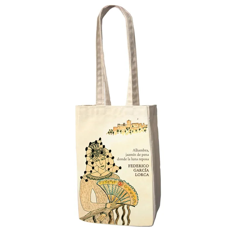Tote bag "Dama en el balcón la Alhambra"