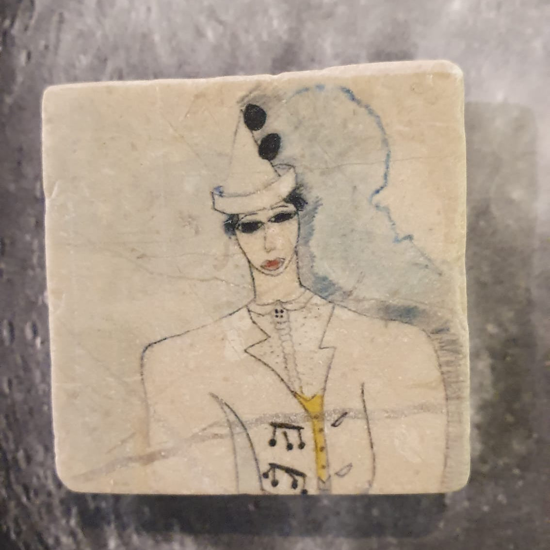 Imán de mármol "Arlequín"