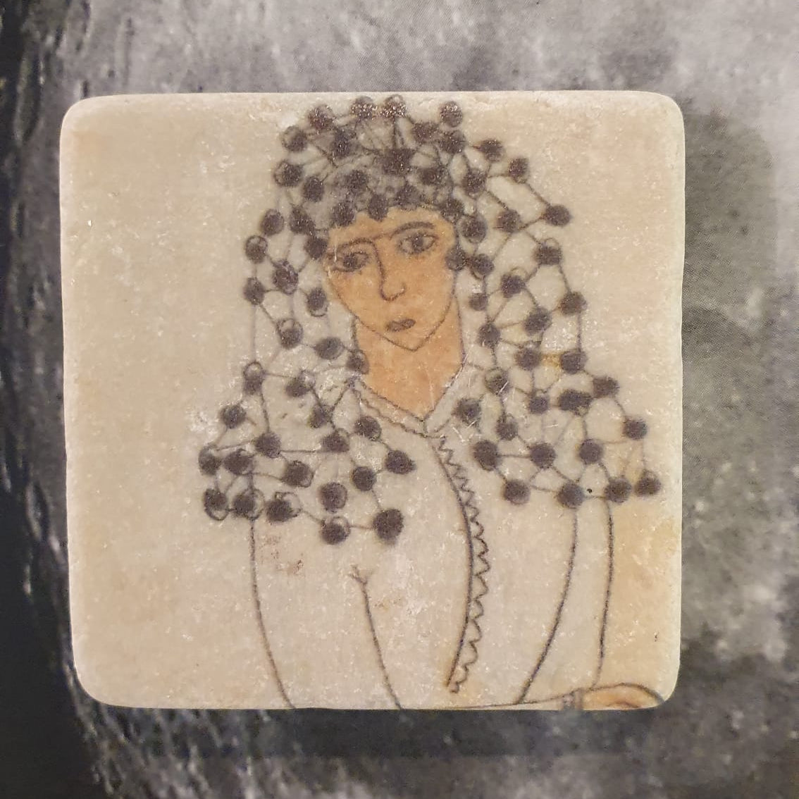 Imán de mármol "Dama"